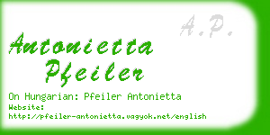 antonietta pfeiler business card